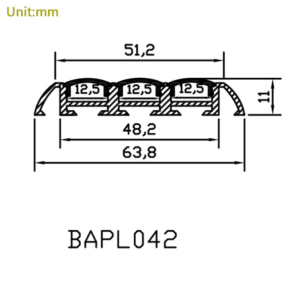 Aluminum LED Light Channel For 12mm LED Strip Lights Aluminum LED Light Channel For 12mm LED Strip Lights